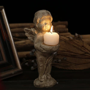 魔法烛台~塔罗占卜系列~ 复古丘比特天使烛台 祭坛摆件 装饰摆设 枝形杯状蜡烛