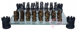 神秘学收藏~*进口幻想收藏系列 龙象棋王国43厘米 哥特式国际象棋礼品收藏