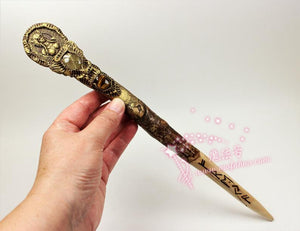 神秘学收藏~进口弗雷亚女神魔杖灵气师手工制作桦木魔杖献给魔法女神弗雷亚