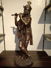 將圖片載入圖庫檢視器 神秘学收藏~进口手工精制主克里希纳雕像62厘米 KRISHNA 印度教神 青铜神像
