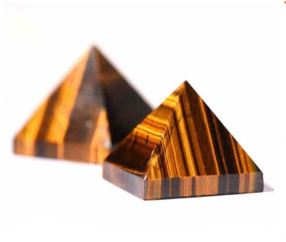 天然黄虎眼石金字塔 水晶摆件能量原石 水晶工艺品摆件
