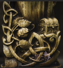 將圖片載入圖庫檢視器 神秘学收藏~ 伊敦Idunn 手工木制小雕像 橡木雕刻艺术摆件纯手工工艺品
