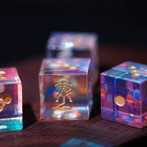 宝石骰子~幻彩水晶 D6骰子宝石立方体6面点数数字骰子可定制创意个性骰子
