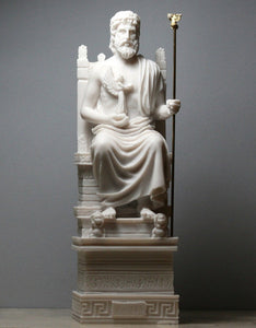 能量雕像系列~进口众神之王宙斯朱庇特 希腊工匠手工雕像装饰艺术品27厘米