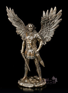 能量雕像系列~*进口圣迈克尔青铜雕像27.5厘米