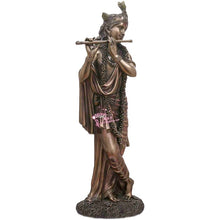 將圖片載入圖庫檢視器 神秘学收藏~进口手工精制主克里希纳雕像62厘米 KRISHNA 印度教神 青铜神像

