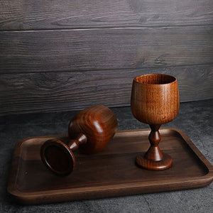 精美纹饰圣杯高脚杯 手工木酒杯 木质饮杯中世纪哥特式高脚杯 仪式工具