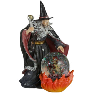 神秘学收藏~进口精灵巫师冰龙雪球水球收藏家雕像哥特式礼物