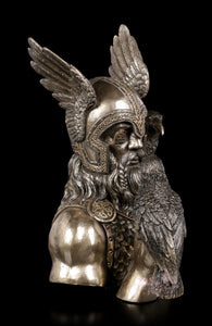 能量雕像系列~*进口奥丁·北欧神与乌鸦雕像odin神像