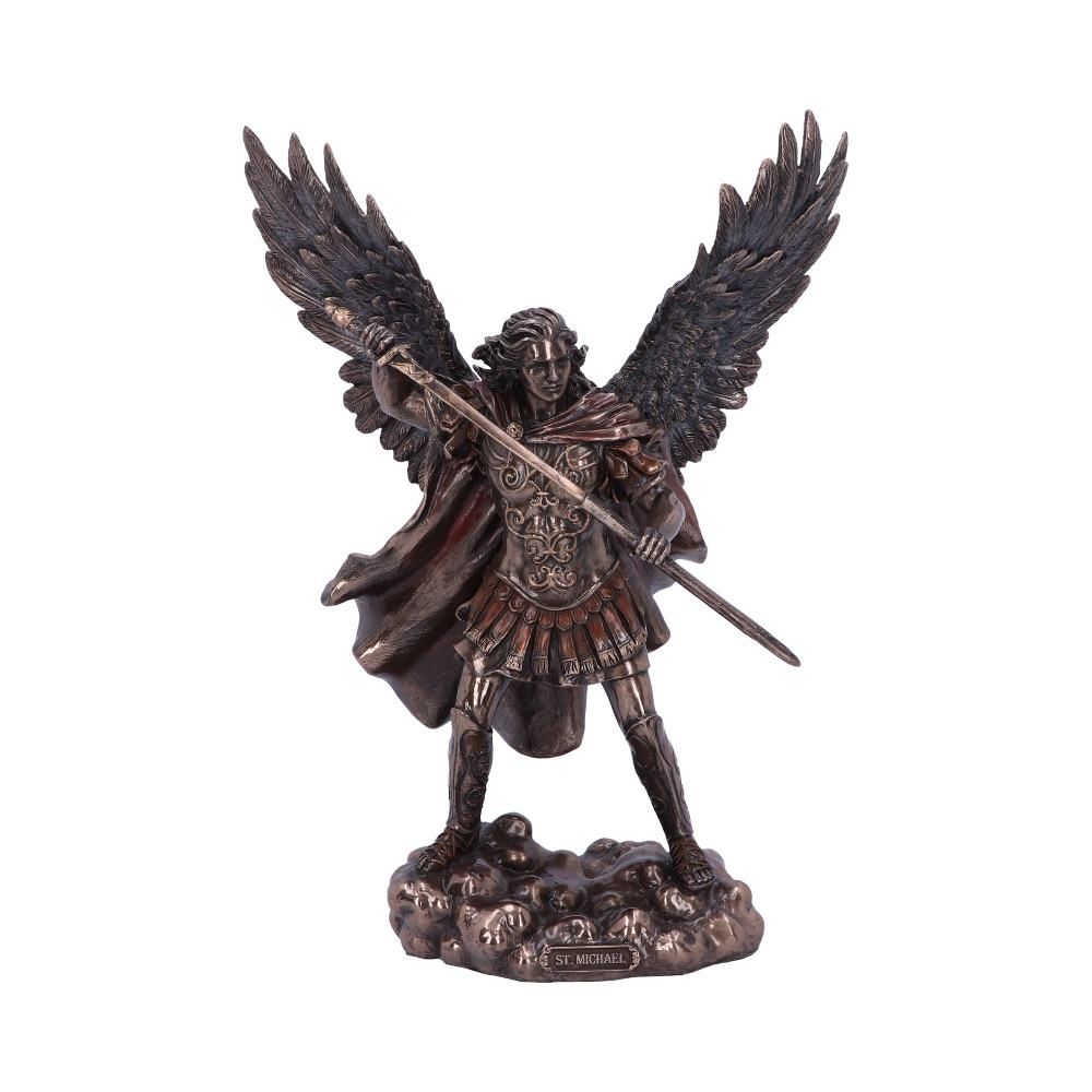 能量雕像系列~*进口防御者青铜圣迈克尔大天使雕像
