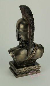 能量雕像系列~科林斯头盔雕像中的霍普利特斯巴达士兵Sparta铜饰头像