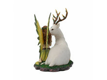 將圖片載入圖庫檢視器 神秘学收藏~仙女白鹿雕像装饰奇幻礼品23.5厘米仙子
