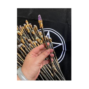 白水晶魔法棒 黄紫水晶权杖 仙女元素元气少女仙女棒仪式道具 仪式工具
