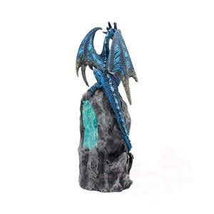能量雕像系列~进口霜翼的网关-20厘米 蓝龙水晶保护者雕像 玄关祭坛摆设