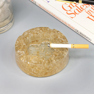 树脂混能量水晶碎石梅花形烟灰缸收纳客厅办公室桌面水晶创意摆件