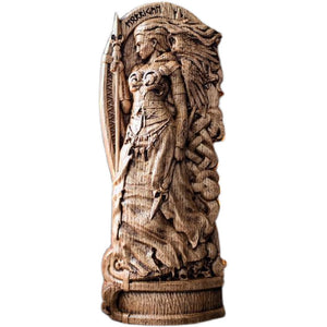 能量雕像系列~进口莫里根女神MORRIGAN雕像 个人手工木雕定制