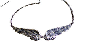 魔法威卡 欧美 复古 个性 银色翅膀  潮流饰品项饰