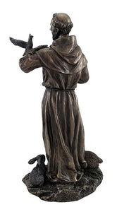 能量雕像系列~阿西西的青铜圣弗朗西斯动物雕像