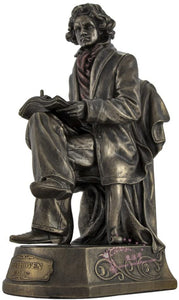 能量雕像系列~进口铜色贝多芬雕像 Beethoven 创作音乐雕像 音乐家摆件 创作家