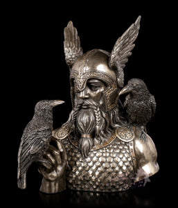 能量雕像系列~*进口奥丁·北欧神与乌鸦雕像odin神像