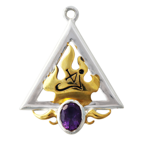*进口 布莱尔宝石魔法吊坠 紫水晶 元素之火的三角形
