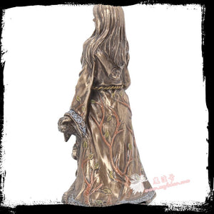 能量雕像系列~*进口达努爱尔兰月亮女神青铜雕像 女神 女佣 WICCA魔法摆件现货