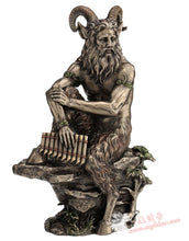 將圖片載入圖庫檢視器 能量雕像系列~*进口希腊长笛演奏潘神雕像 PAN神 森林之神 希腊神话牧神
