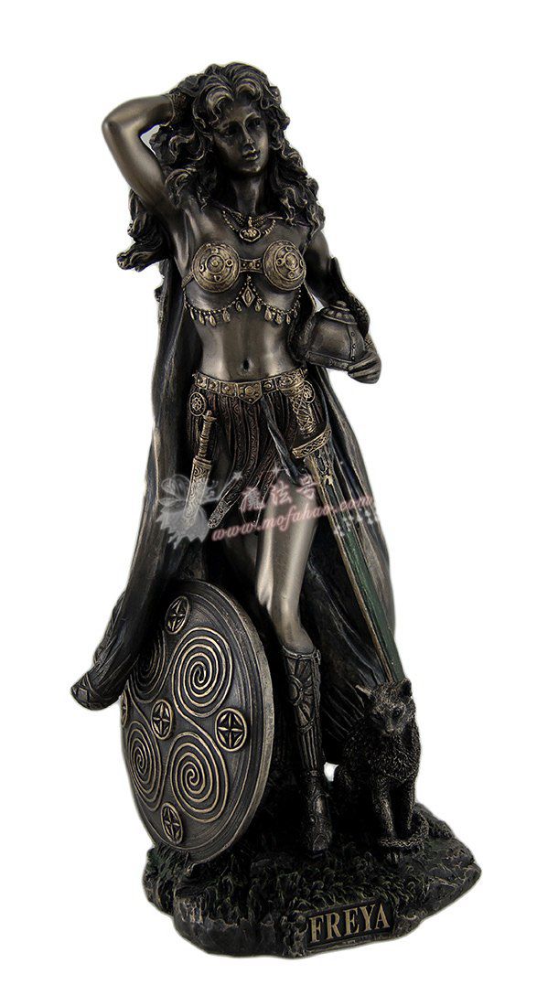 能量雕像系列~北欧女神弗蕾亚古铜树脂雕像