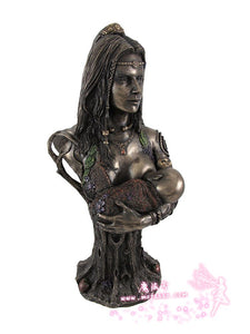 能量雕像系列~*新凯尔特人女神-地球母亲danu的半身铜像雕塑雕像
