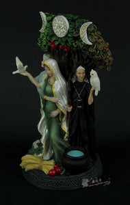 能量雕像系列~*美国进口达努爱尔兰三女神彩绘雕像 wicca神像 三月女神摆件 祭坛