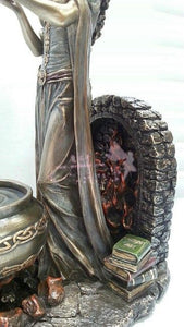 能量雕像系列~*进口凯尔特女神布里吉特雕像用火焰和坩埚 WICCA魔法仪式神像